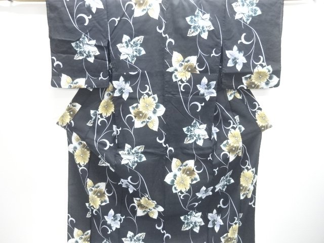 JAPANESE KIMONO / YUKATA / FLORAL ARABESQUE
